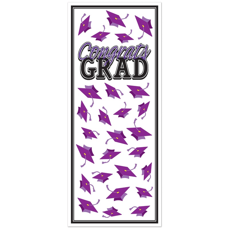 12 Pack Beistle Purple Congrats Grad Door Cover