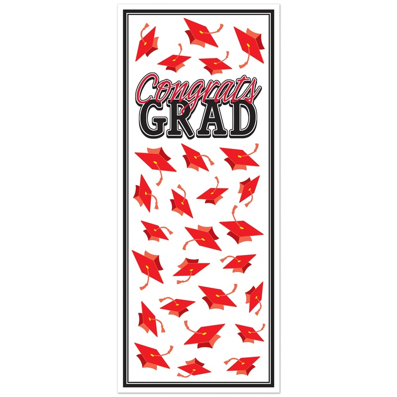12 Pack Beistle Red Congrats Grad Door Cover