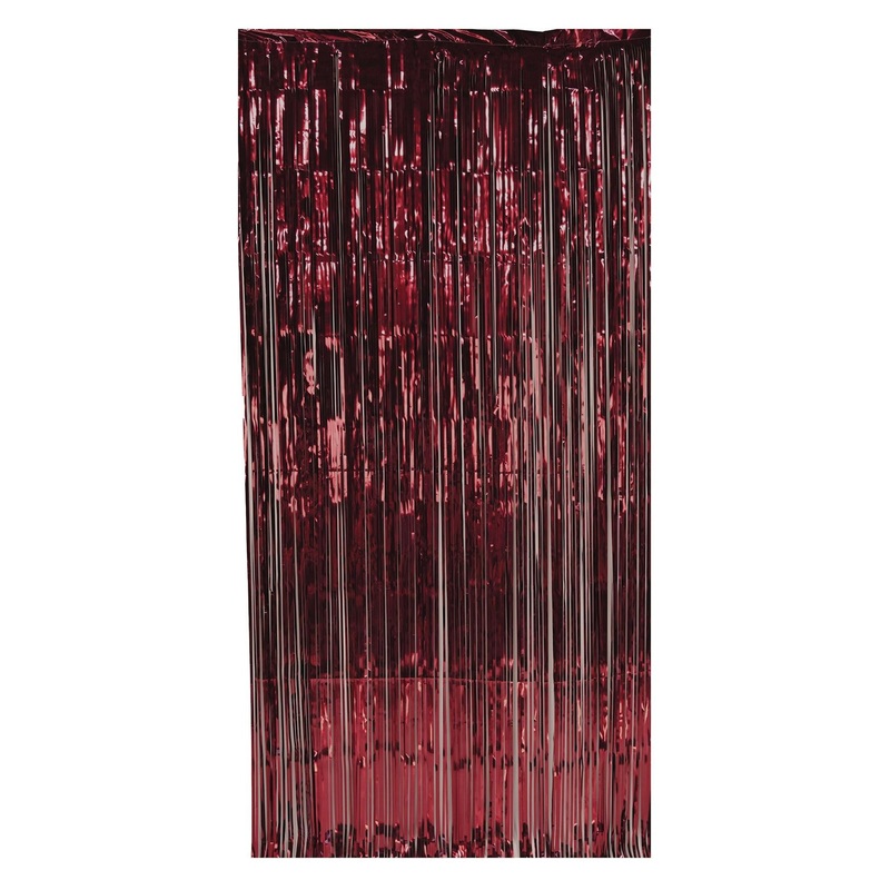 6 Pack Beistle 1-Ply Gleam 'N Party Curtain - burgundy