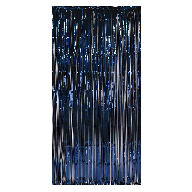 6 Pack Beistle 1-Ply Gleam 'N Party Curtain - navy