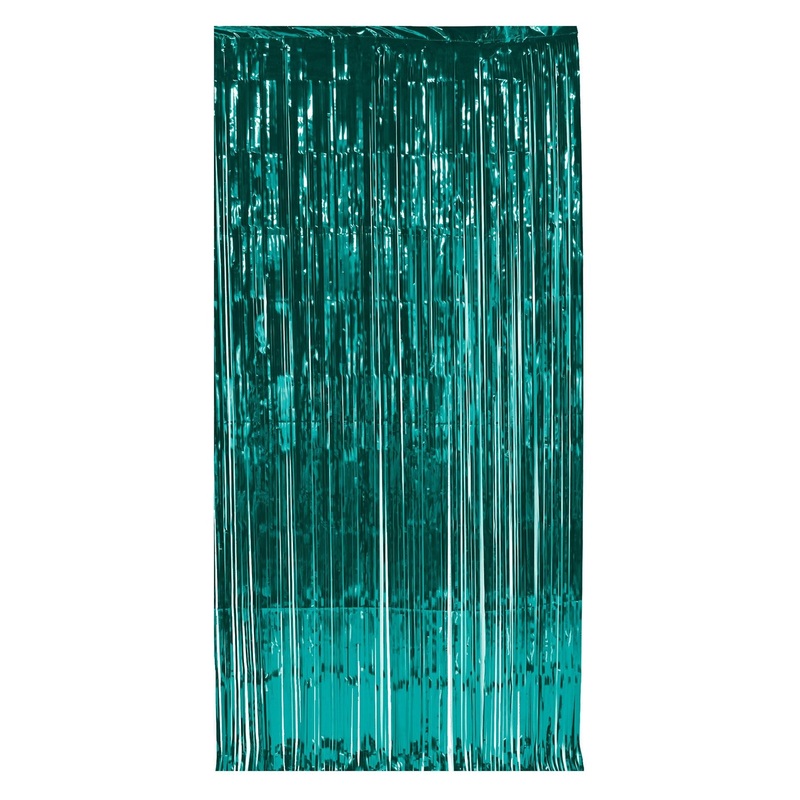6 Pack Beistle 1-Ply Gleam 'N Party Curtain - turquoise