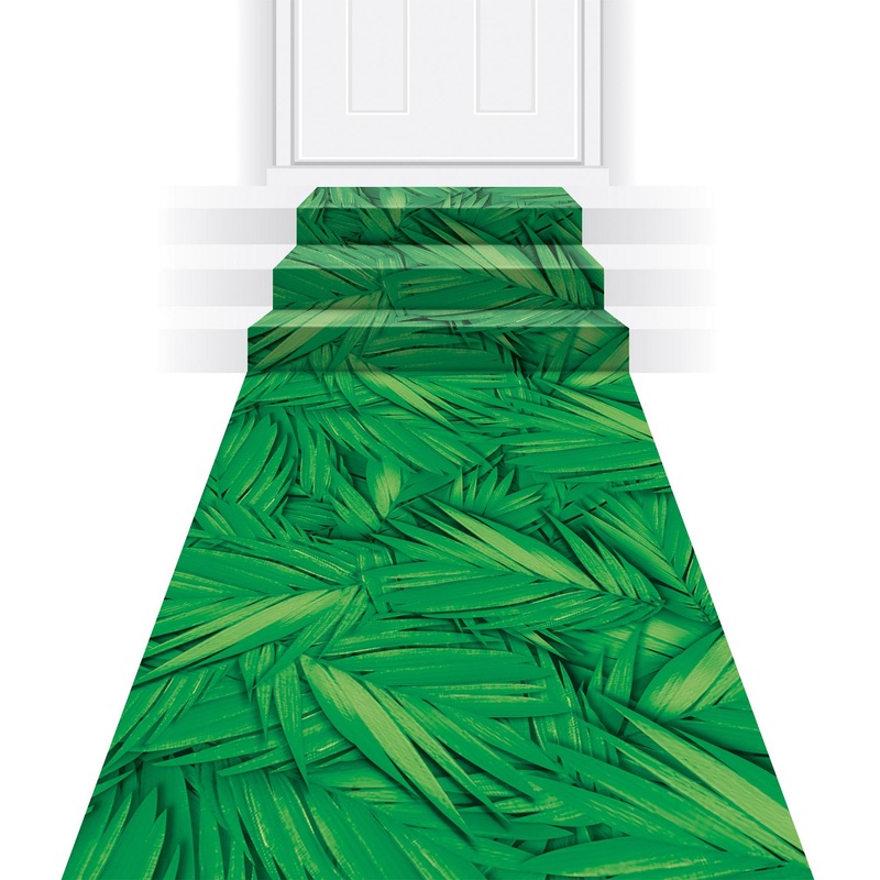 6 Pack Beistle Luau Party Palm Leaf Runner