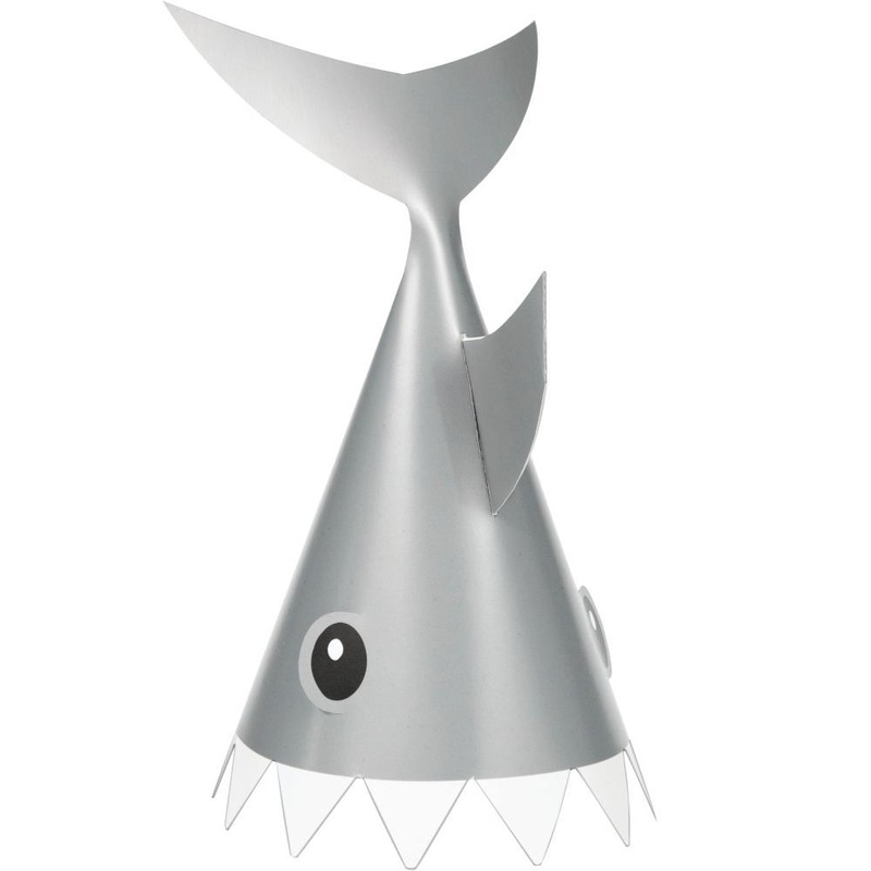 Shark Party Hats (8/Pkg)