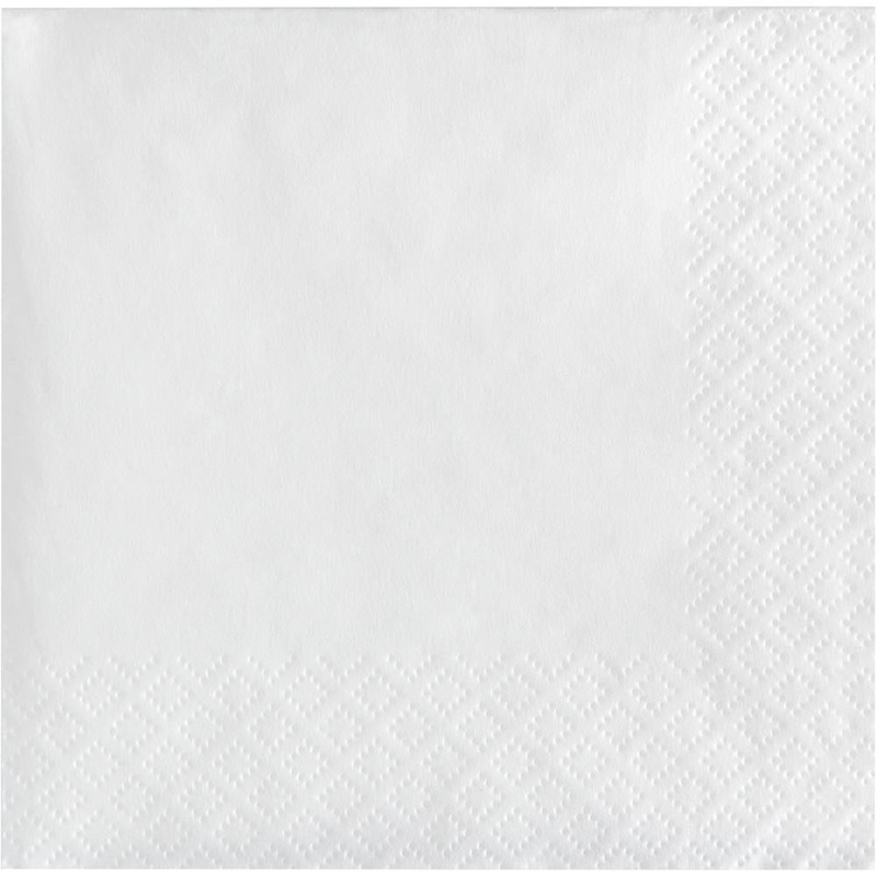 White 40Ct 2Ply Beverage Napkin (40/Pkg)