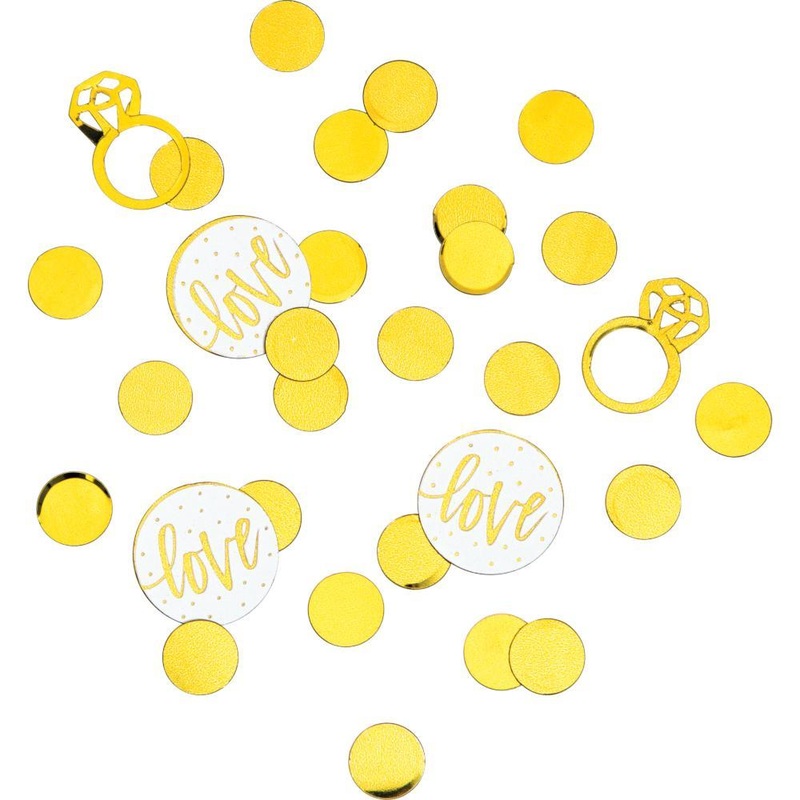 White & Gold Wedding Confetti