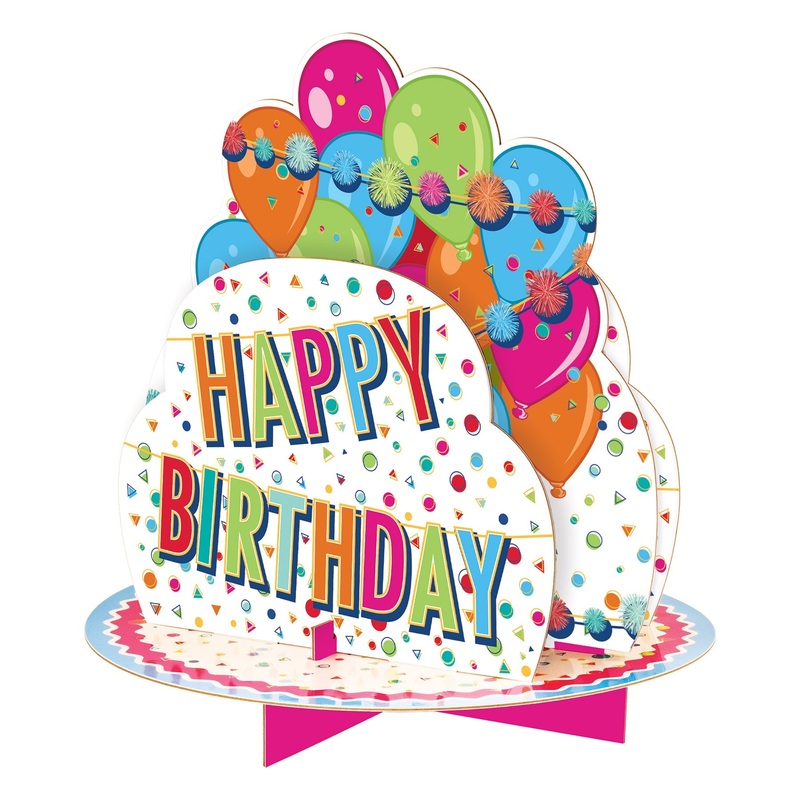 12 Pack Beistle 3-D Happy Birthday Centerpiece