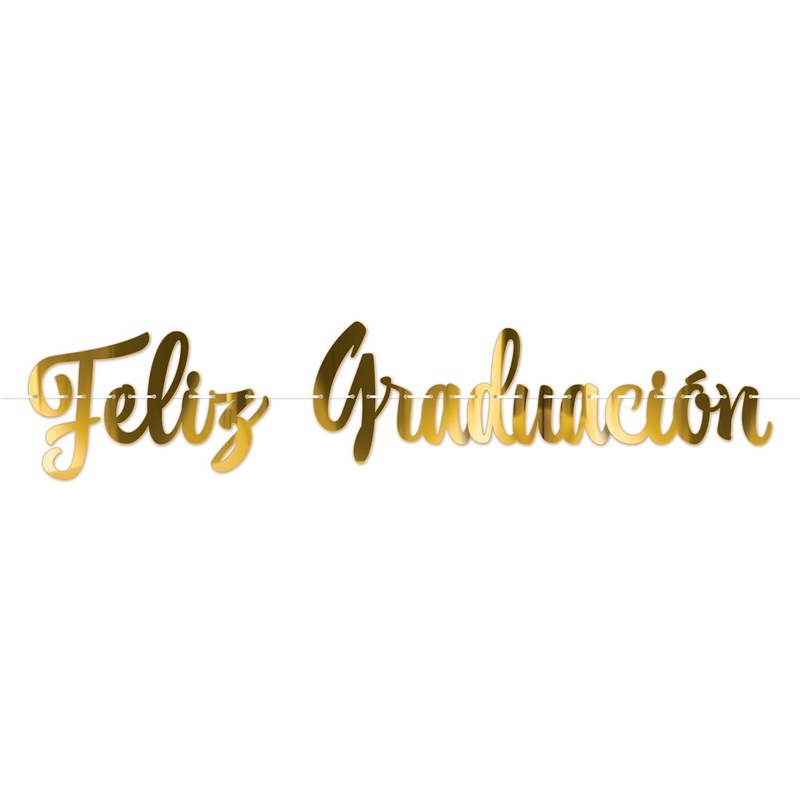 12 Pack Beistle Foil Feliz Graduacin Streamer