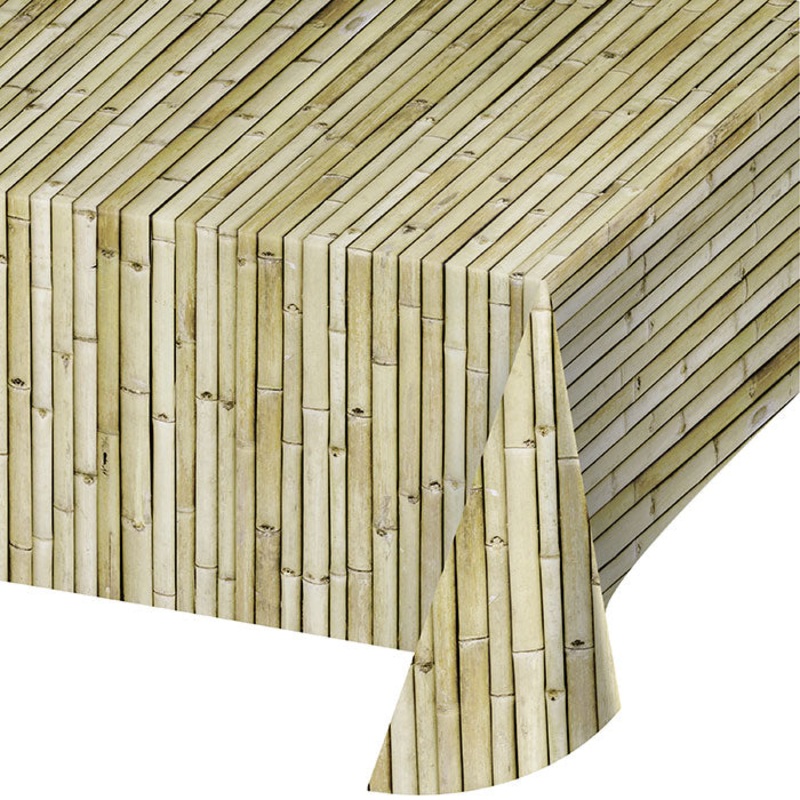 Bamboo Plastic Tablecover 54" x 108"