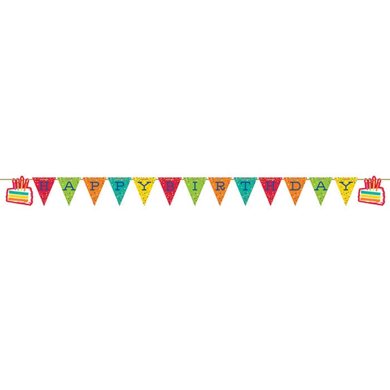 Festive Cake Banner w/ Ribbon