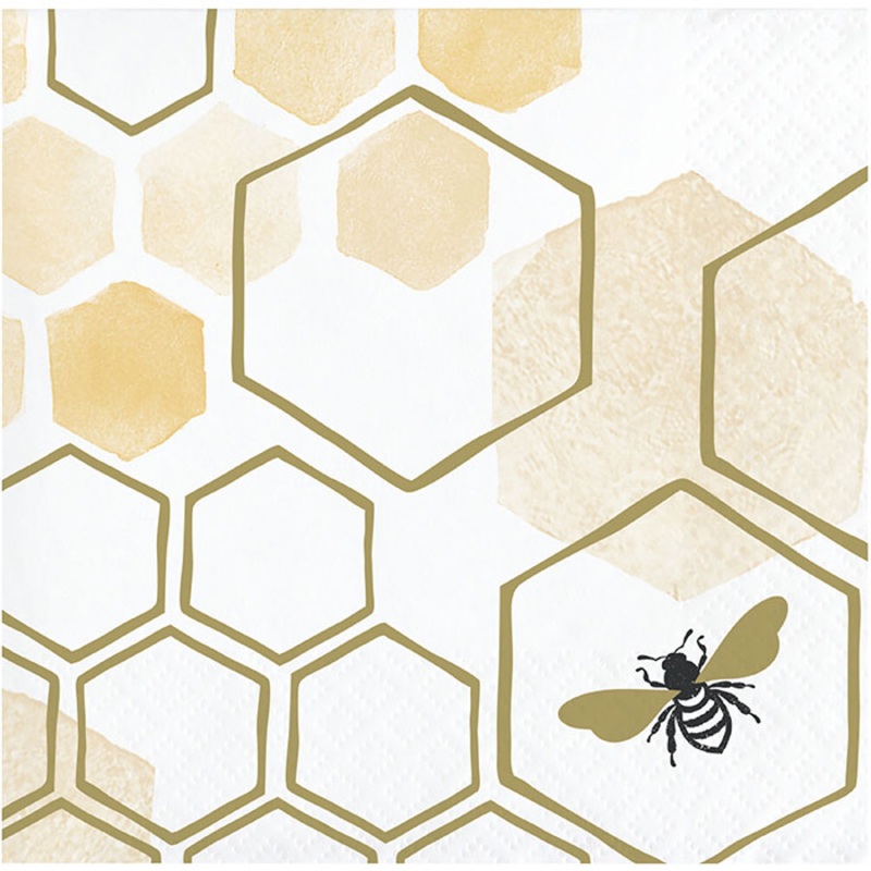 Honeycomb Beverage Napkin (16/Pkg)