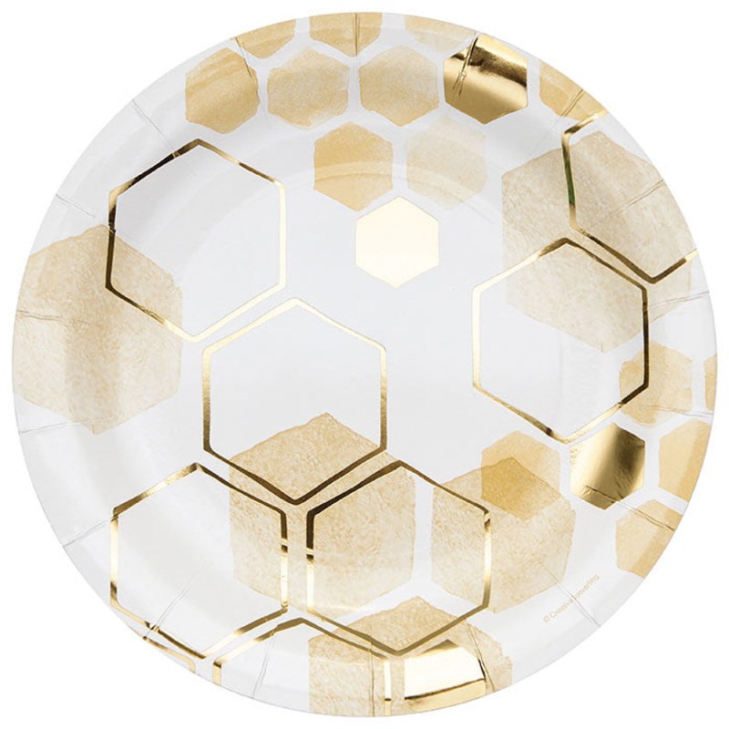 Honeycomb Dinner Paper/Foil Plate (8/Pkg)