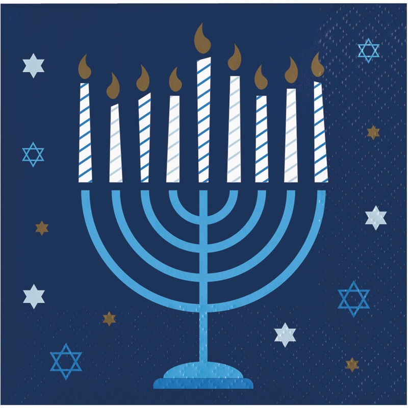 Hanukkah Celebration Beverage 2Ply Napkin (16/Pkg)