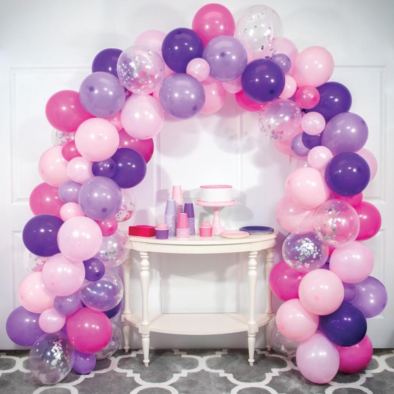 Pink and Purple Sixteen Foot Balloon Arch Kit