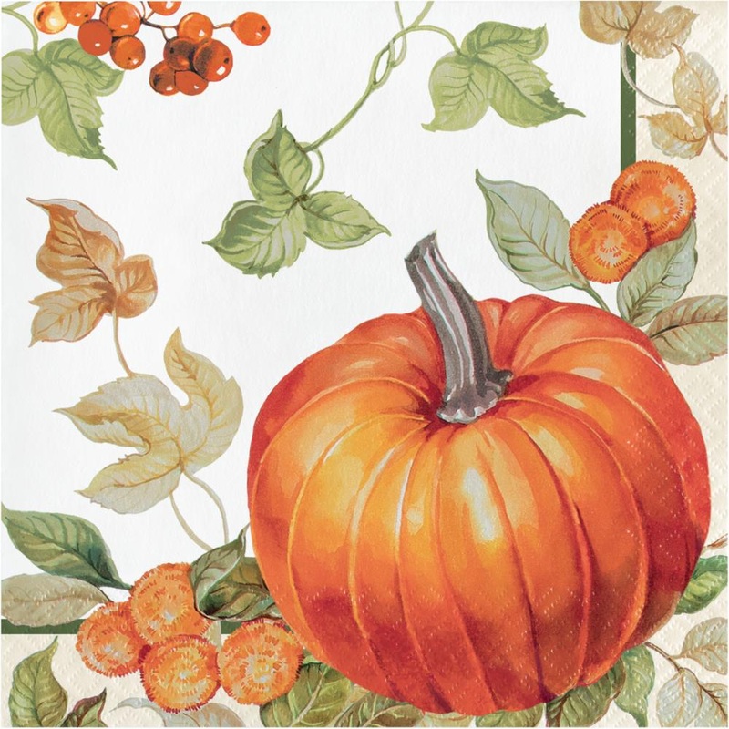 Pumpkin Harvest Napkins (16/Pkg)