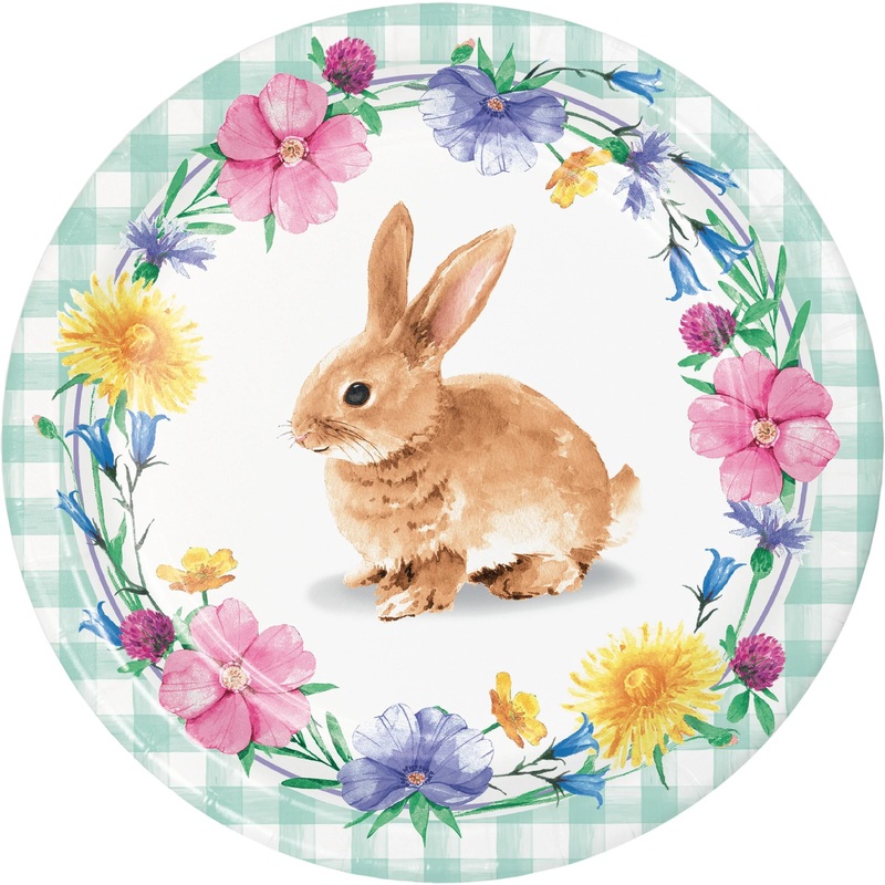 Bunny & Blooms Dinner Plate (8/Pkg)