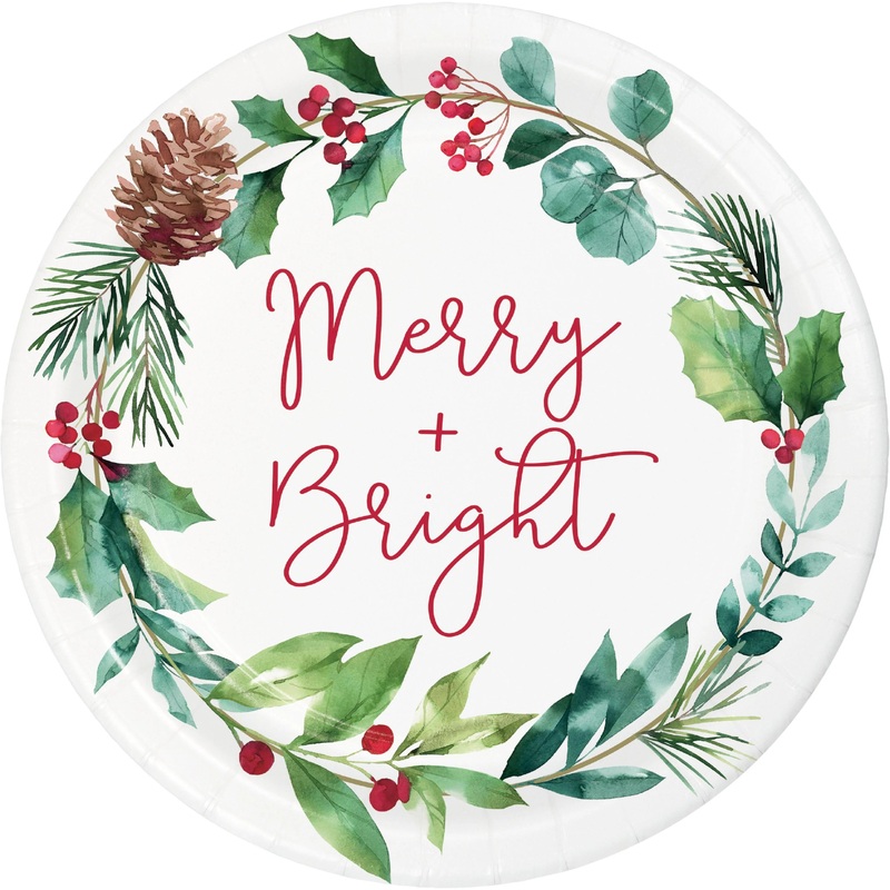 Chic Holiday Dinner Plate (8/Pkg)