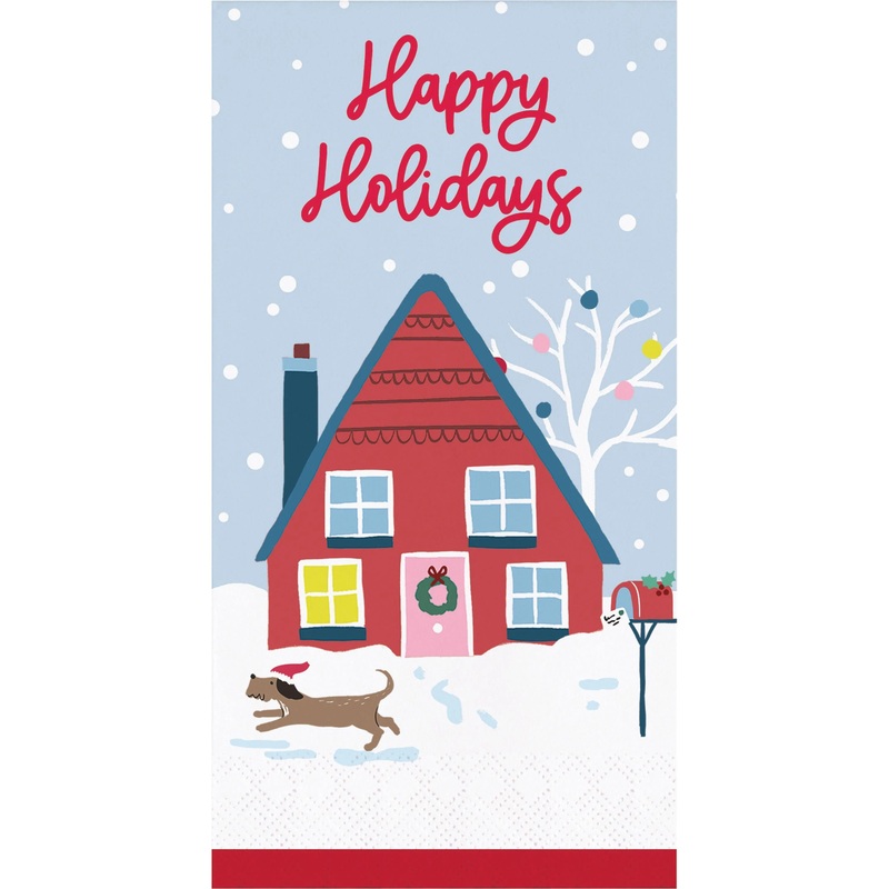 Christmas Village 3Ply Paper Guest Towel (16/Pkg)