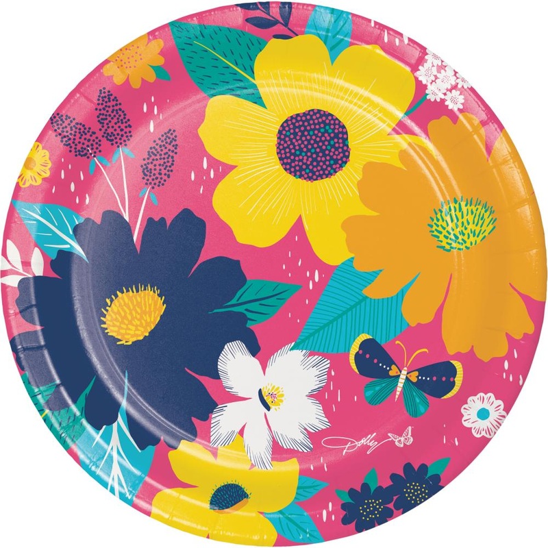 Dolly Parton Blossoming Beauty Paper 7" Dessert Plates (8/Pkg)