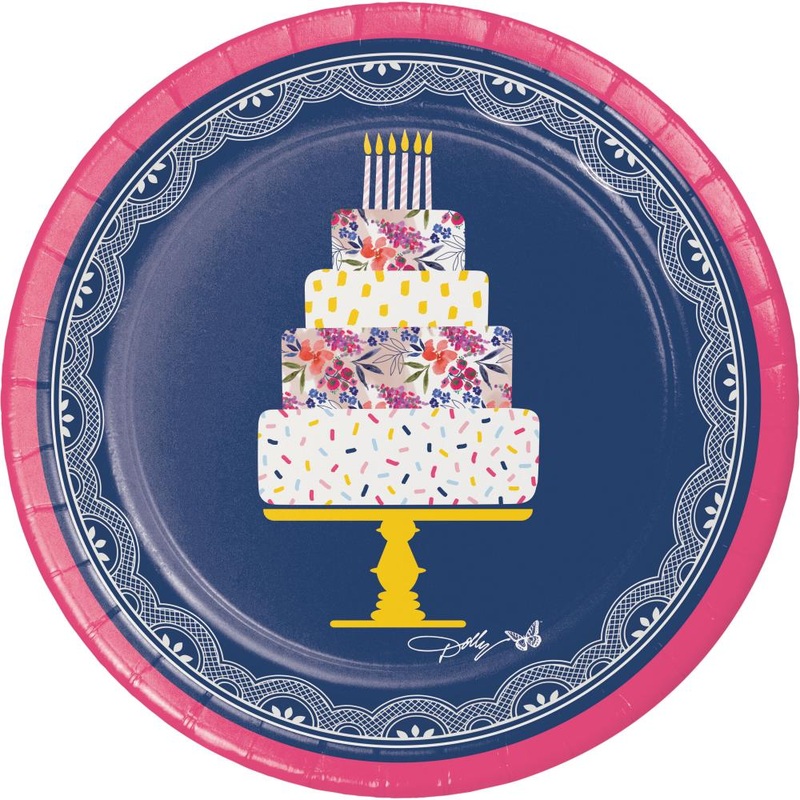Dolly Parton Celebrate Floral 7" Paper Dessert Plates (8/Pkg)