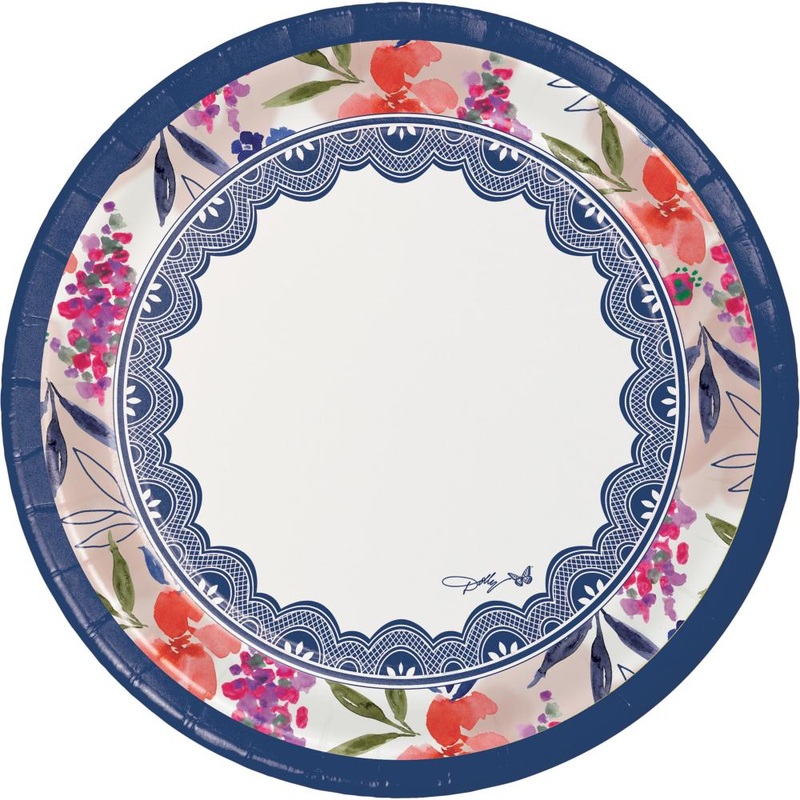 Dolly Parton Celebrate Floral Paper Banquet Plates (8/Pkg)
