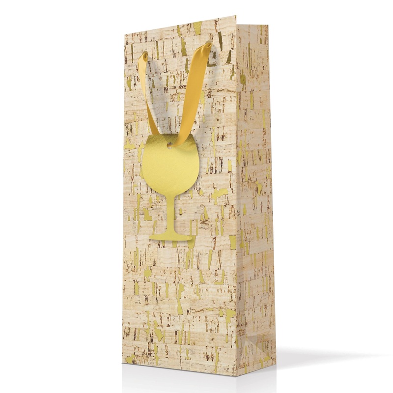 Elise Cork Decor Wine Bag