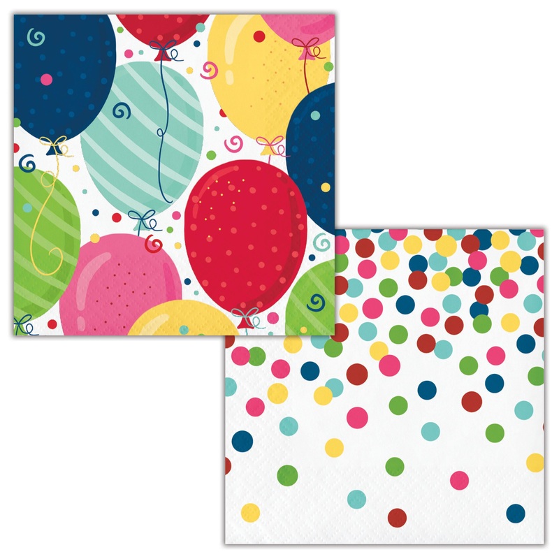 Festive Fun 2ply Beverage Napkin (24/Pkg)