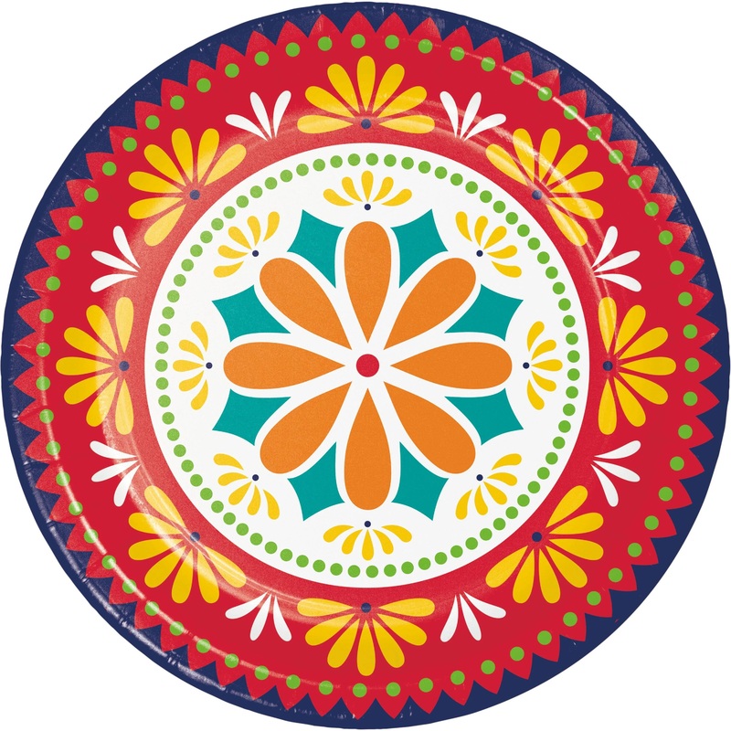 Fiesta Pottery 7" Paper Dessert Plate (8/Pkg)