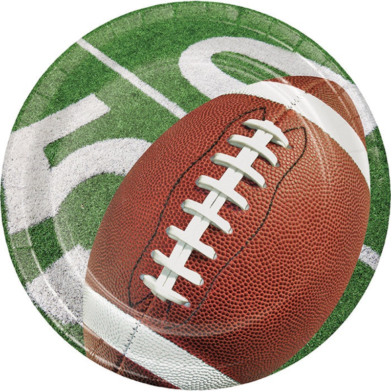 Football Party Paper Dessert Plates (8/Pkg)
