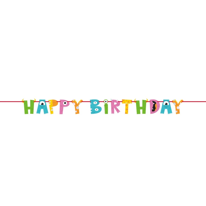 Monsters Letter Banner w/ Ribbon