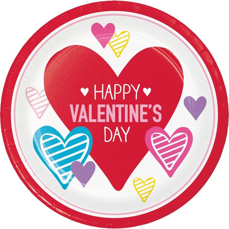 Valentine's Symbols Dinner Plate (8/Pkg)