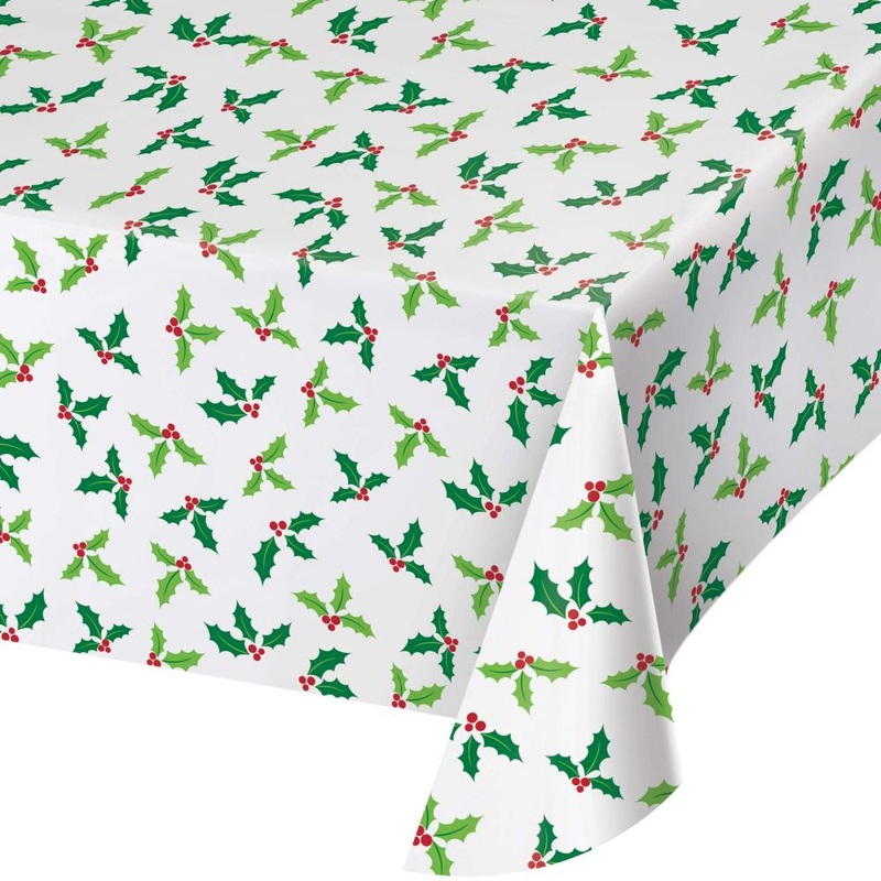 Christmas Tableware Plastic Tablecover