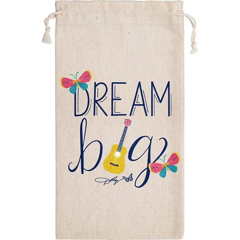 Dolly Parton Canvas "Dream Big" Canvas Wine Gift Bag