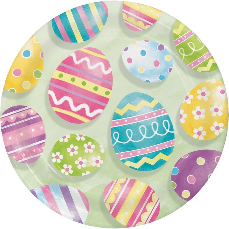 Eggsciting Easter 8.75" Dinner Plate (8/Pkg)