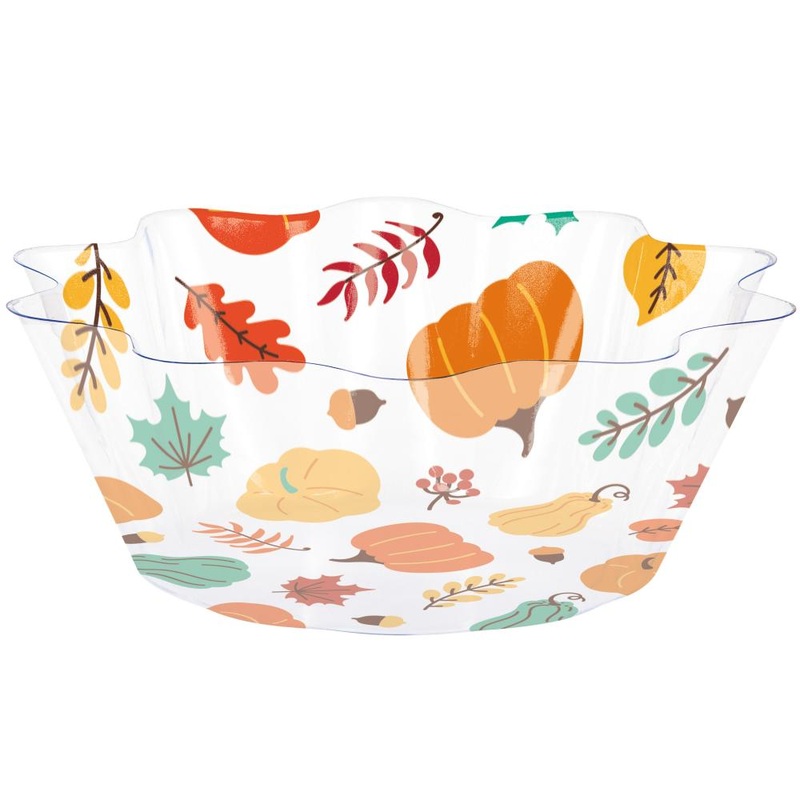 Fall / Thanksgiving Fluted Bowl 8"