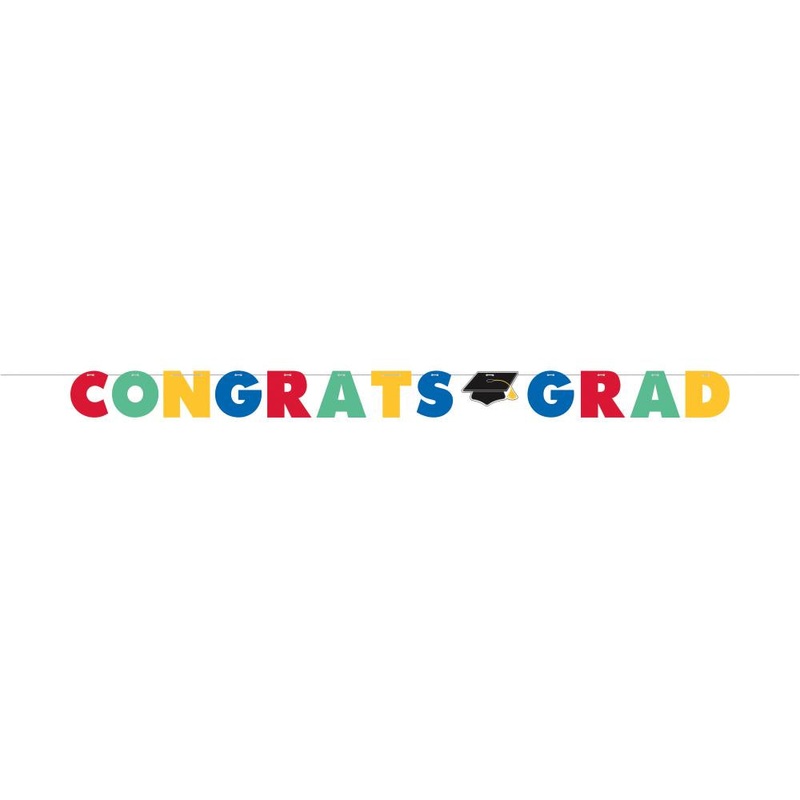 Grad Cap Toss Banner w/ribbon