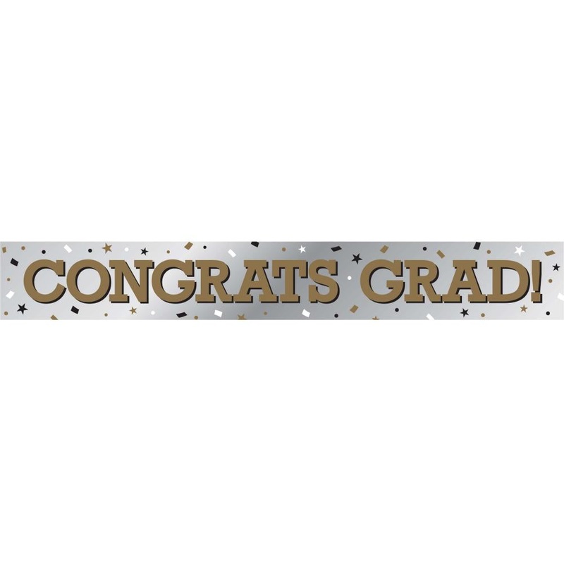 Grad Decor Banner Foil 6' Congrats Grad