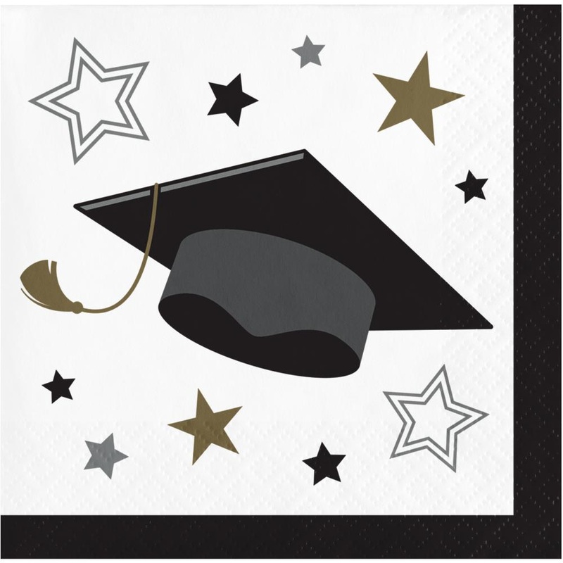 Grad Glamor 2 Ply Beverage Napkin (16/Pkg)