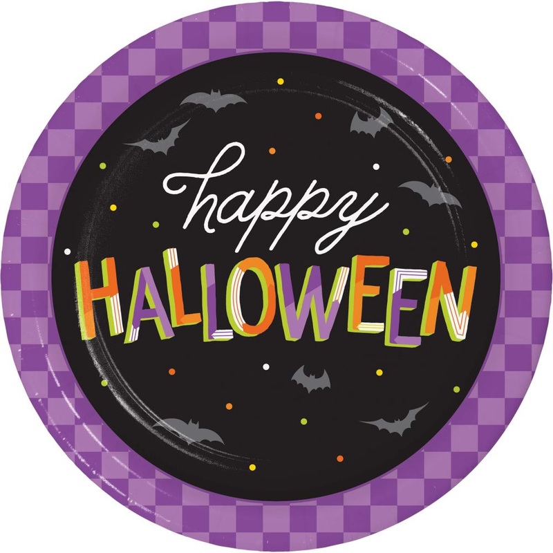 Retro Halloween Dinner Plate (8/Pkg)