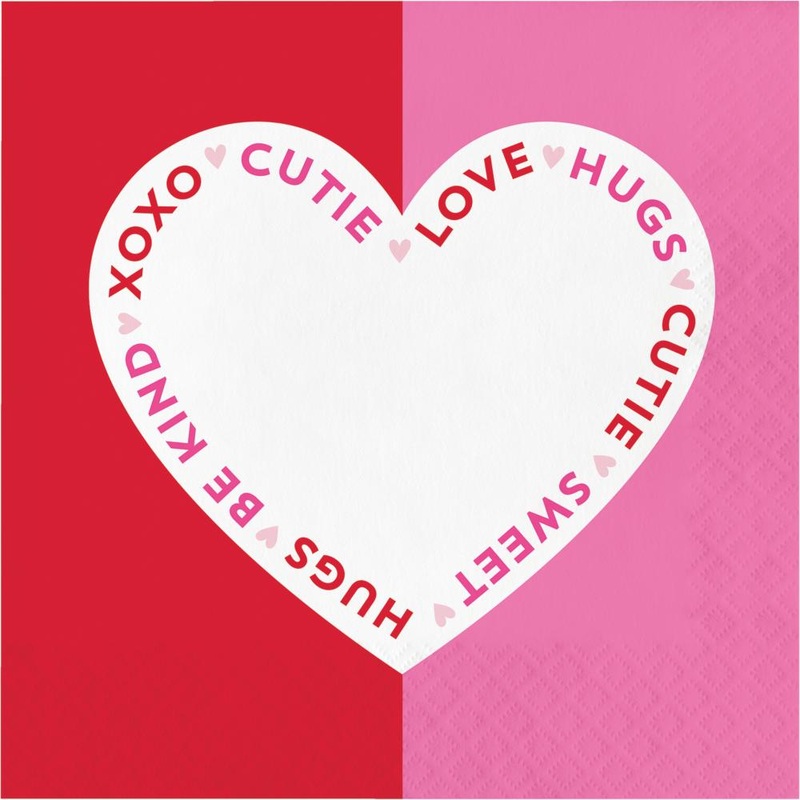 Valentine's Textures 2 Ply Luncheon Napkin (16/Pkg)