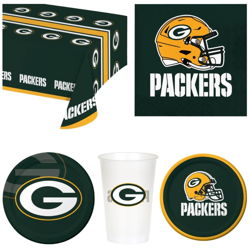 Green Bay Packers 41 Piece Party Pack for 8 Fans