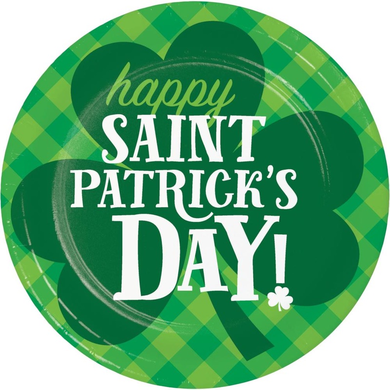 Bulk Pack of 24 Irish Clover St Patricks Day Dessert Plates