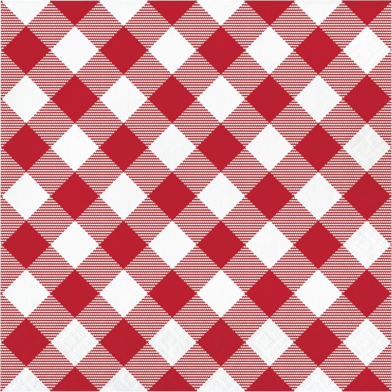 Bulk Pack of 32 Classic Gingham Luncheon Napkins