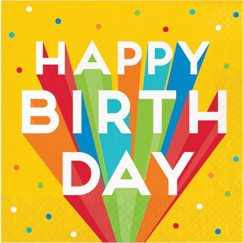 Bulk Pack of 48 Big Birthday Bash Luncheon Napkins