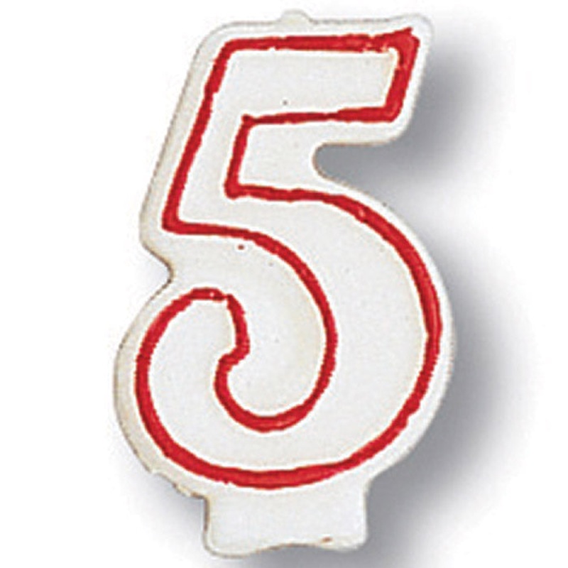 Bulk Pack of 5 #5 Candles