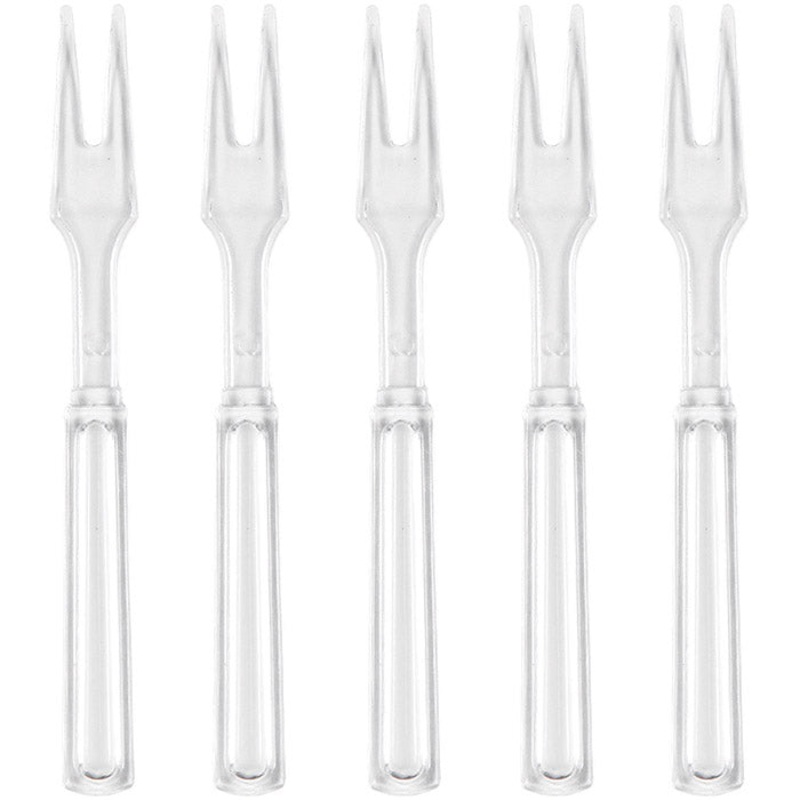 Bulk Pack of 60 Clear Cocktail Forks