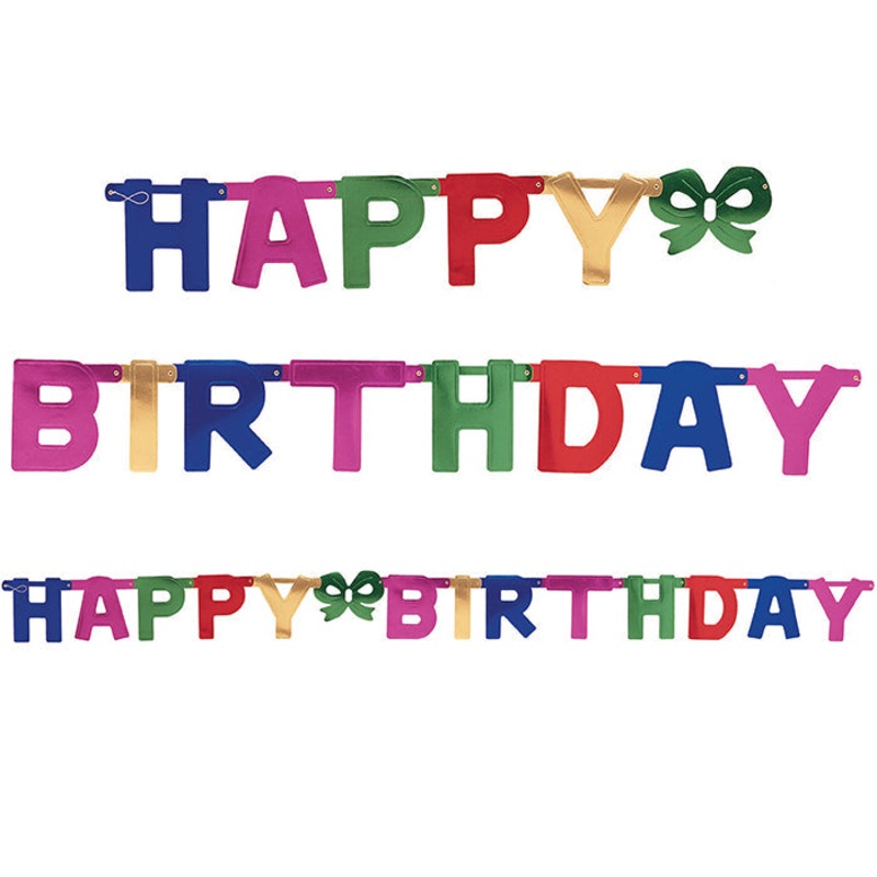 Bulk Pack of 2 Large Happy Birthday Party Banners