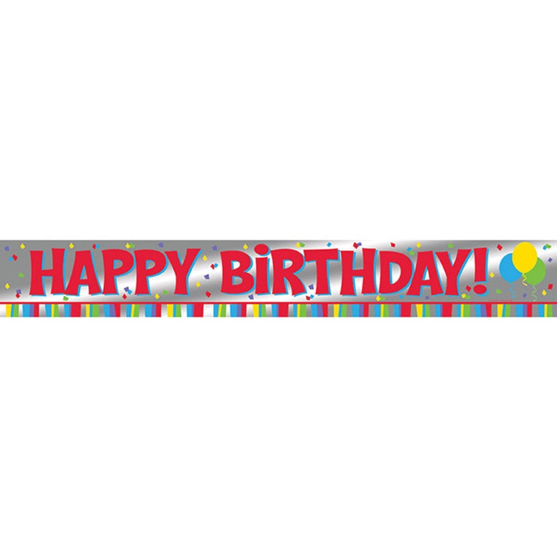 Bulk Pack of 24 Banners Foil 6' Happy Birthday