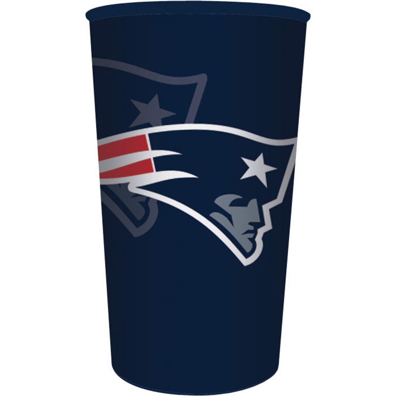 Bulk Pack of 3 New England Patriots 22 Oz Plastic Cups
