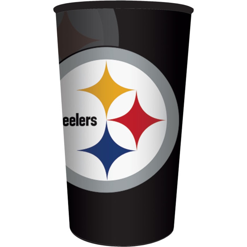 Bulk Pack of 3 Pittsburgh Steelers 22 Oz Plastic Cups