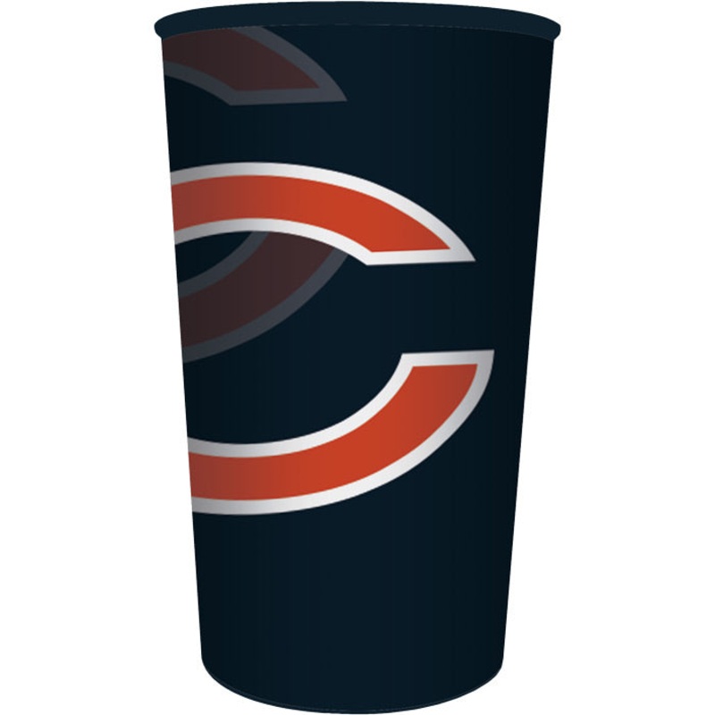 Bulk Pack of 4 Chicago Bears 22 Oz Plastic Cups